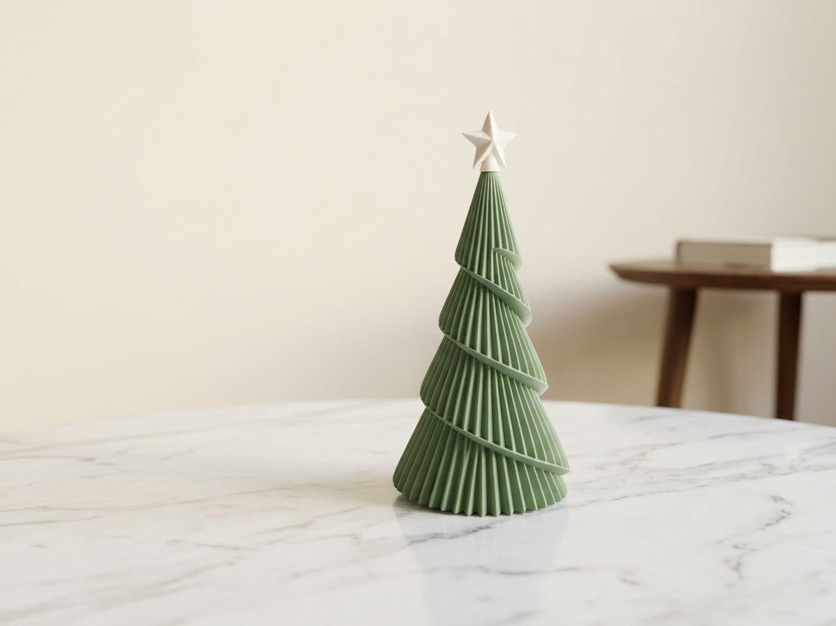 Designer mini choinka 3D (11 cm) – Nowoczesny akcent świąteczny